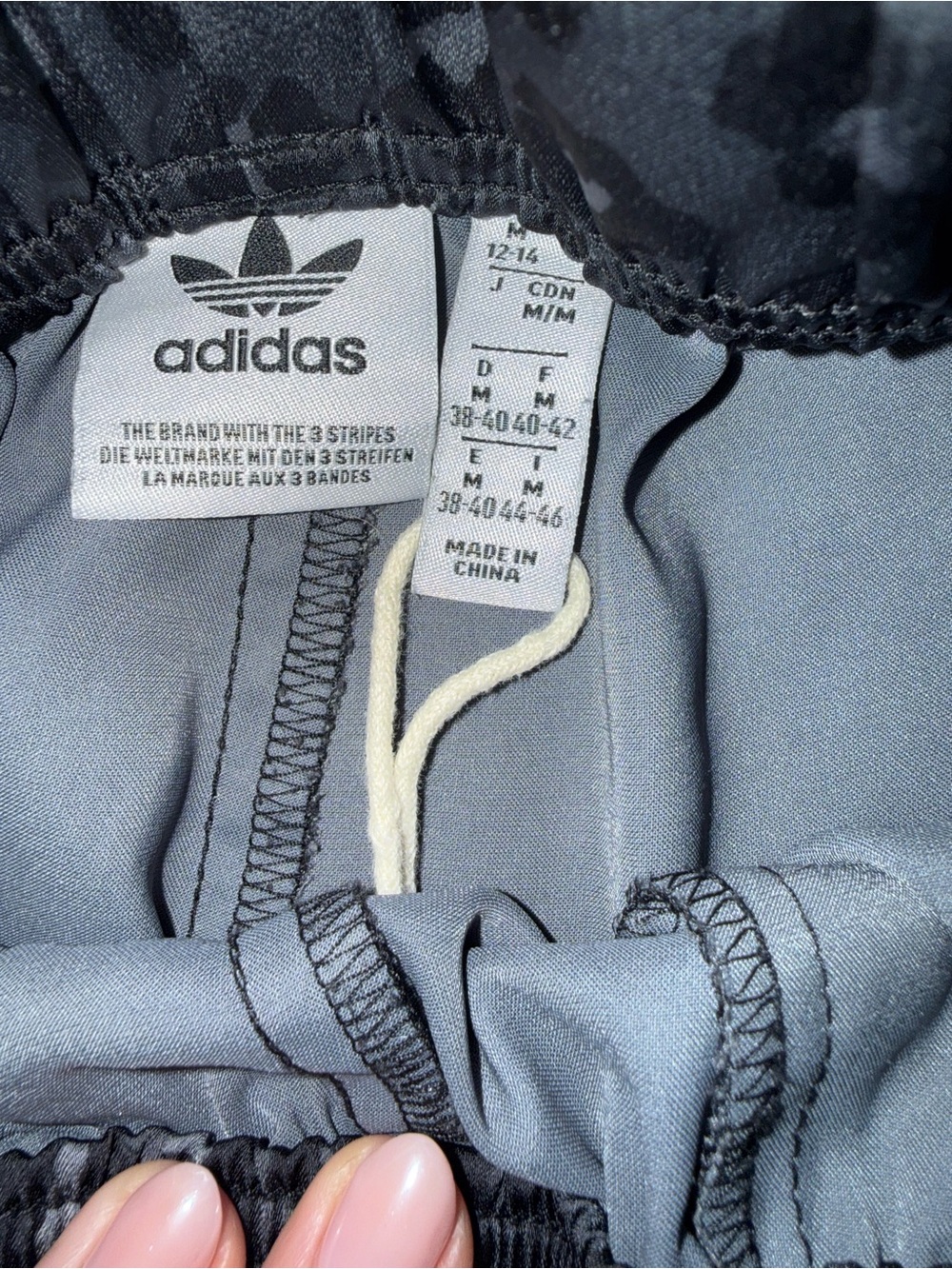 adidas Originals Wide Leg Animal Print Satin Track Pants - Picture 4 of 4